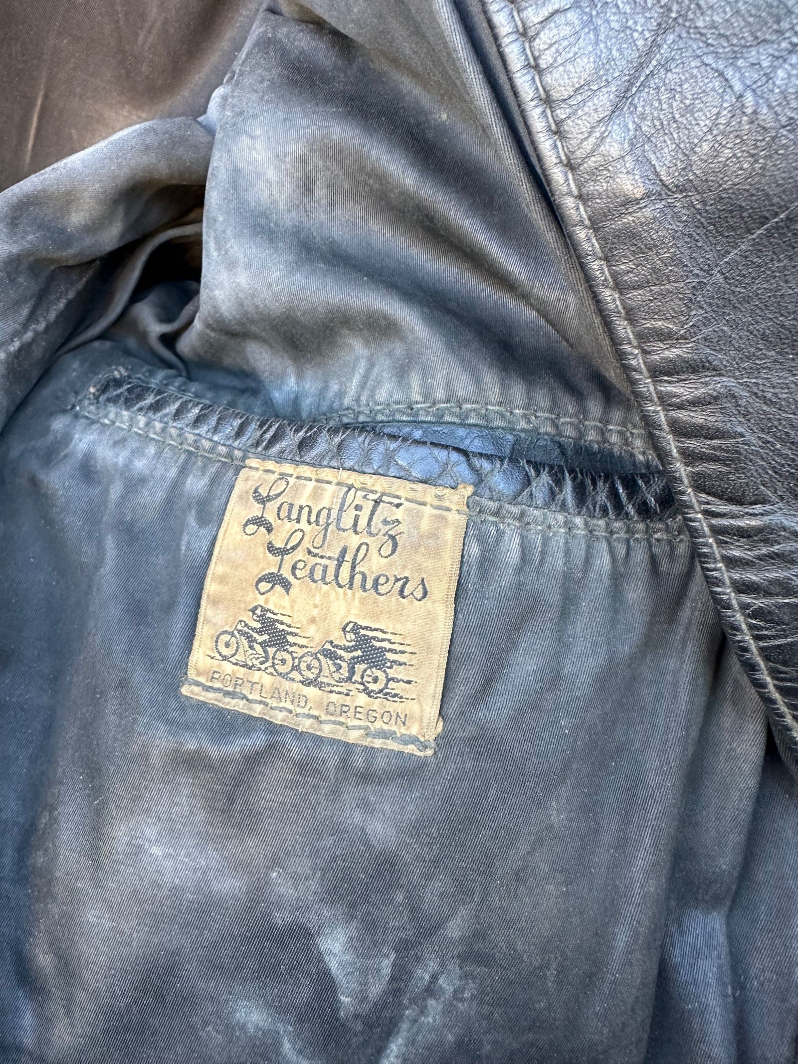 Vintage 1960's Langlitz Leathers Padded Cascade Jacket