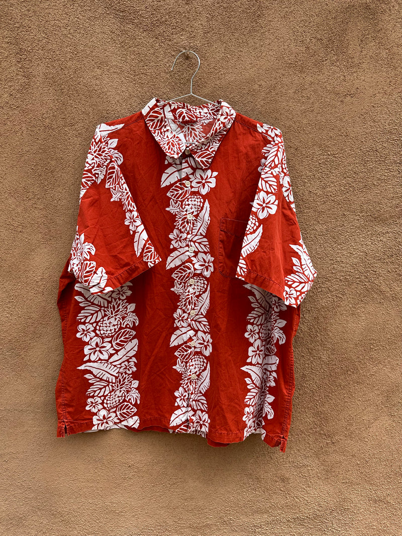 Burnt Orange Hawaiian Shirt