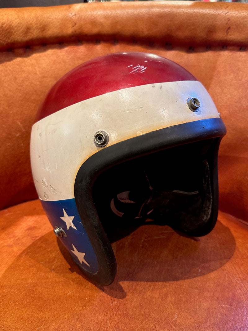 Vintage 1960's Open Face Captain America/Easy Rider Helmet DESERT MOSS VINTAGE Vintage 1960's Open Face Captain America/Easy Rider Helmet DESERT MOSS VINTAGE