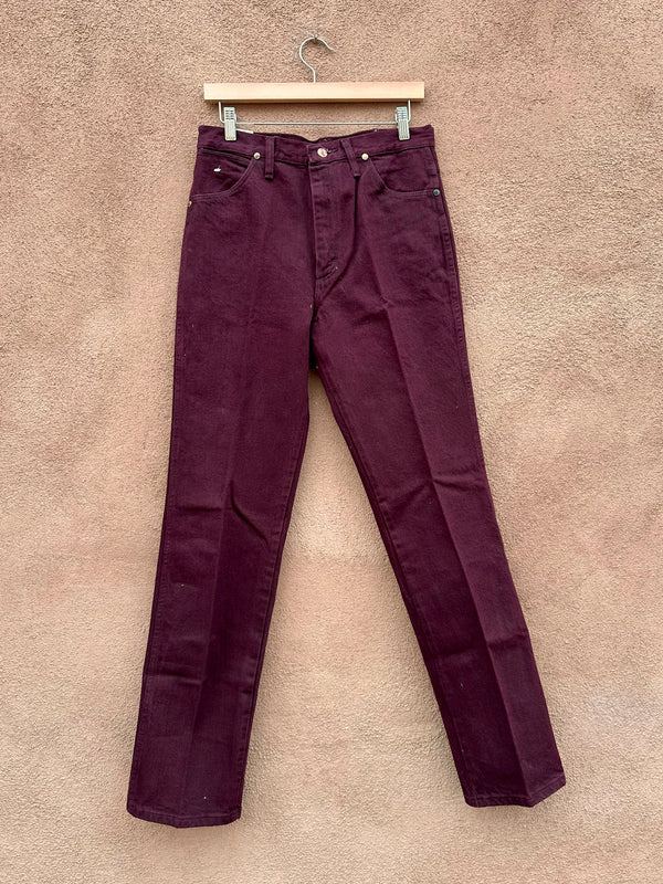 Maroon Wrangler Cowboy Cut Slim Jeans 31 x 34