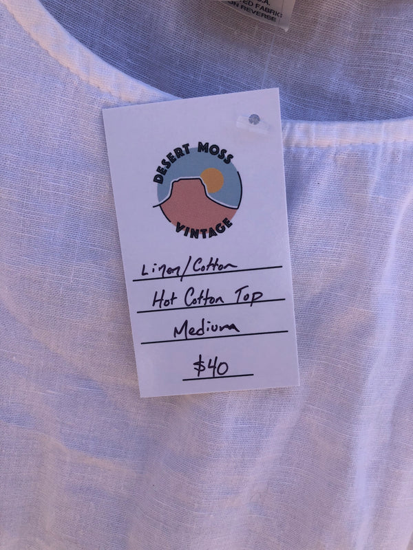 Linen/Cotton Hot Cotton Top