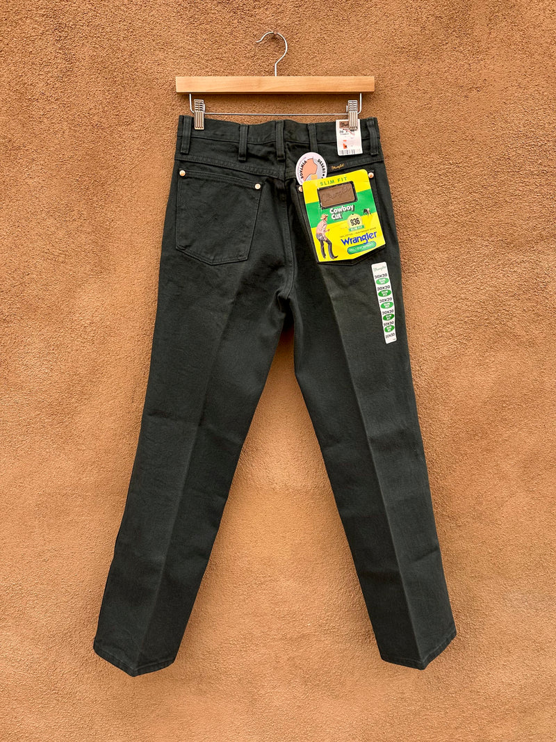 Forest Green Wrangler Cowboy Cut Slim Jeans 30 x 30