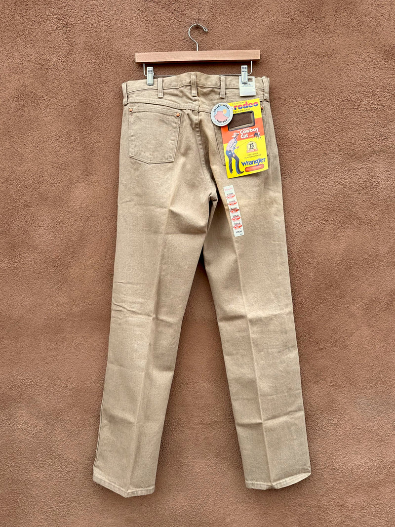 Tan Wrangler Cowboy Cut Original Fit Jeans 33 x 36