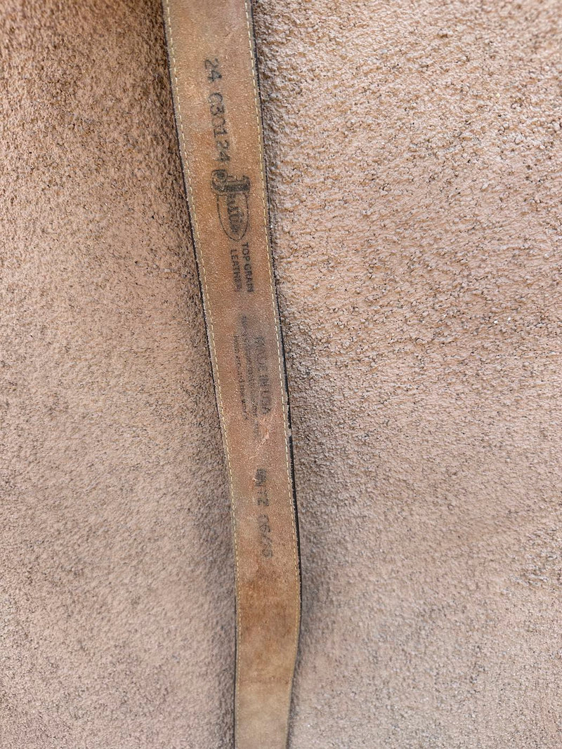 Embossed Leather Justin Kids Belt - Made in USA