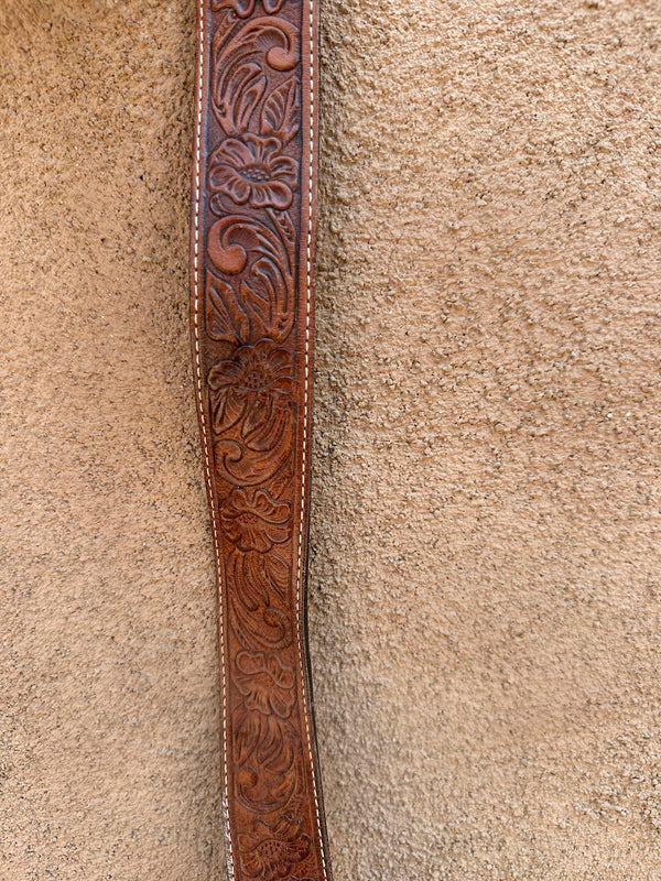 Embossed Leather Justin Kids Belt - Made in USA