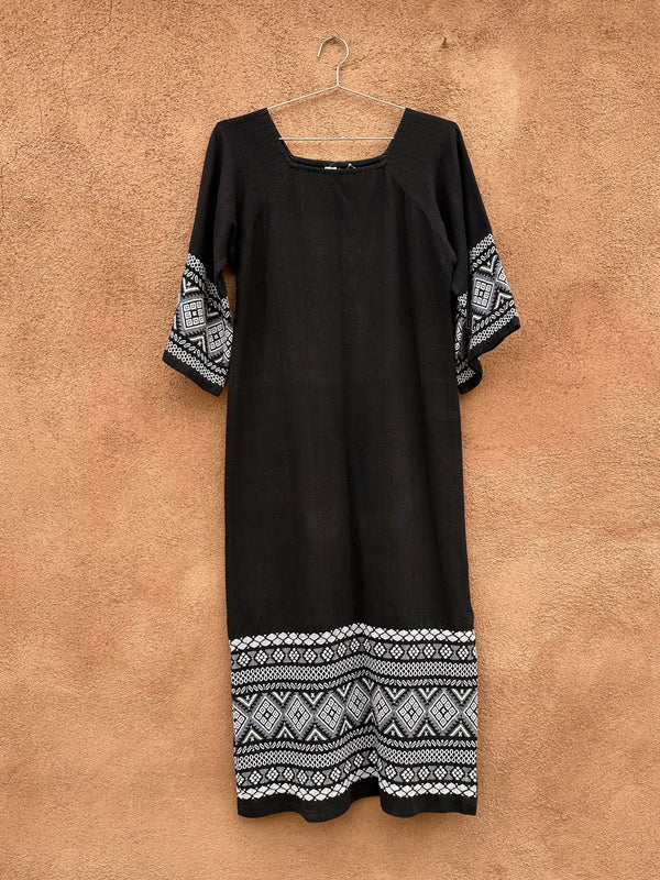 Black & White Cotton Guatemalan Dress