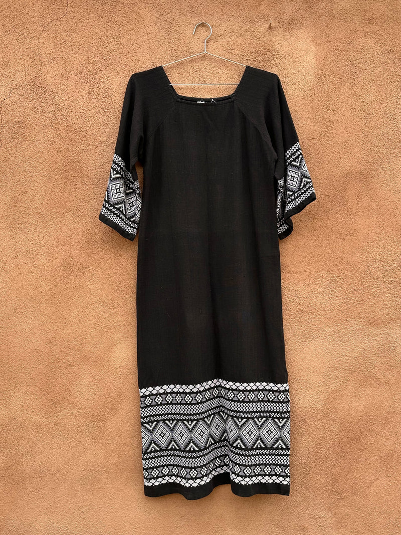 Black & White Cotton Guatemalan Dress