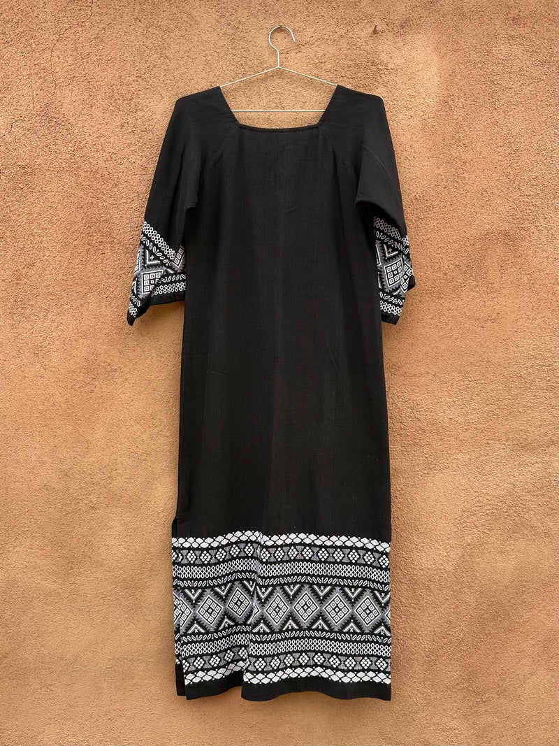 Black & White Cotton Guatemalan Dress