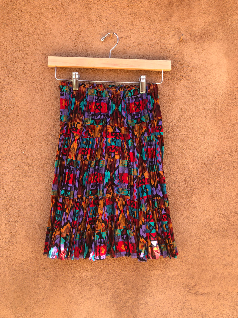 Pleated Southwestern Skirt