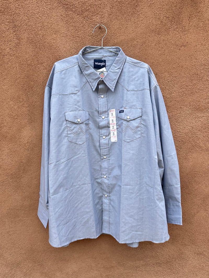 Light Blue Wrangler Long Sleeve Pearl Snap Shirt