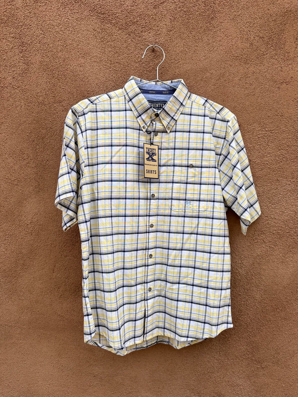 20X Wrangler Yellow/Black Plaid Shirt s/m