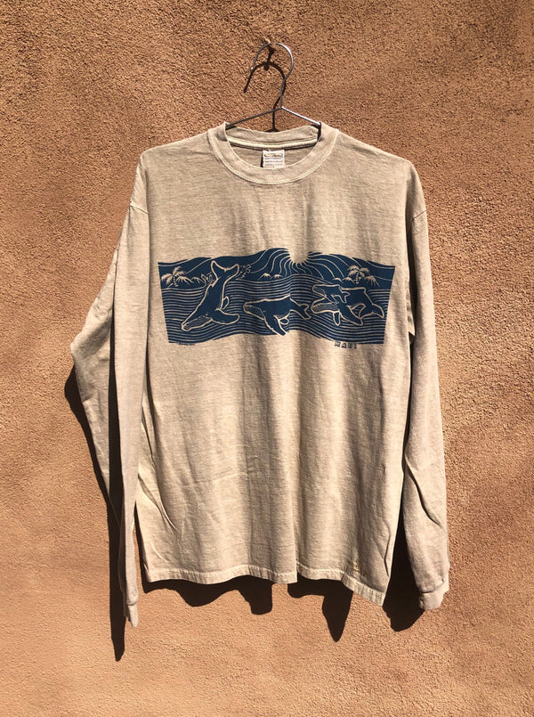 Maui Whales Long Sleeve T-shirt by Crazy Shirts