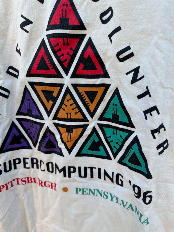 1996 Supercomputing Pittsburg Black & Off White T-shirt