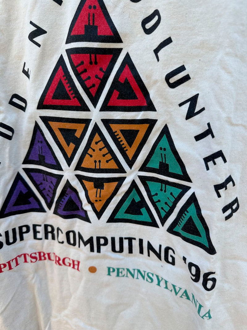 1996 Supercomputing Pittsburg Black & Off White T-shirt