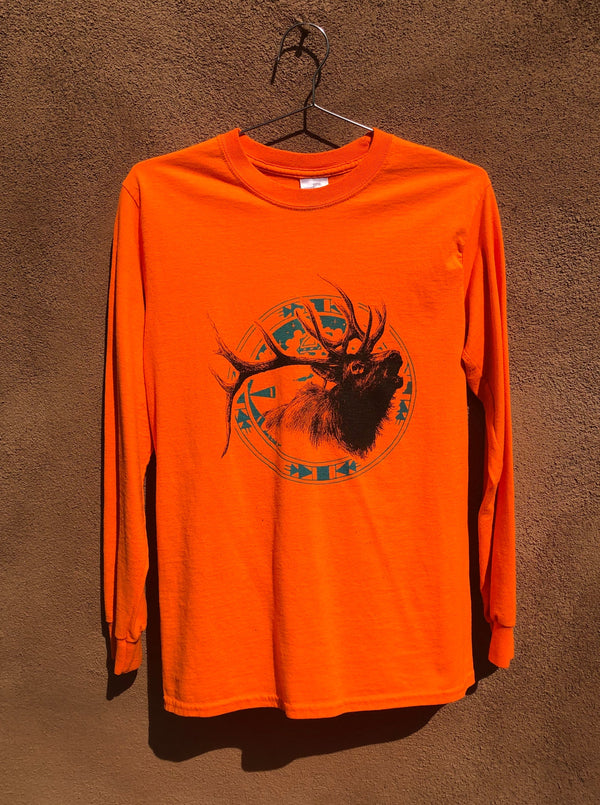 Hunter Orange Long Sleeve Elk T-shirt