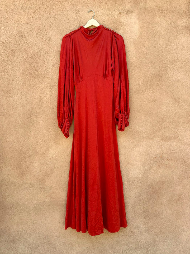 burnt orange vintage dress Handmade 1960s Striped Burnt Orange Pleated Midi Dress Selected By Moons + Junes Vintage