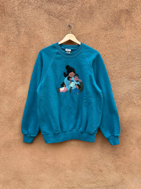 Diné Storyteller Blue Sweatshirt