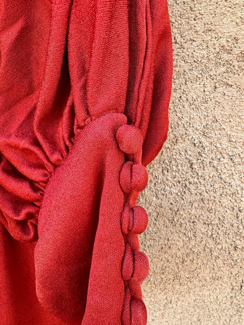 George's Factory California 1960's/70's Burnt Orange Dress