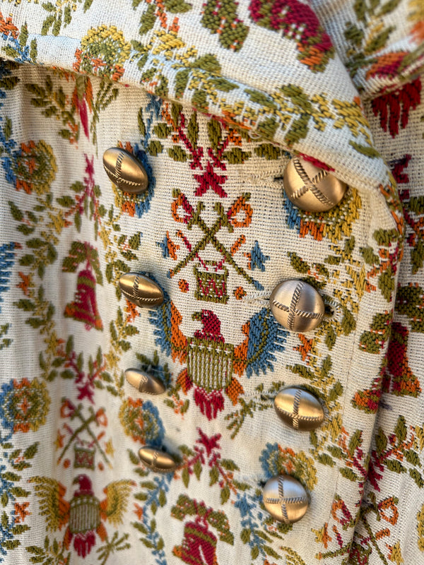 American Heritage Embroidered Coat 1950's Era