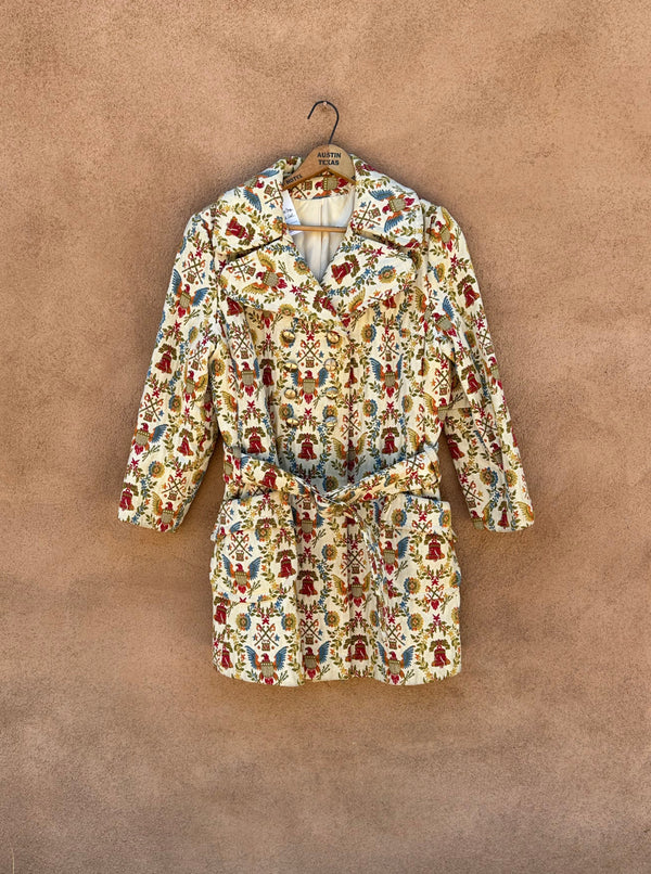 American Heritage Embroidered Coat 1950's Era