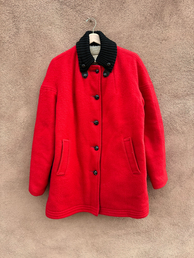 1960's Hudson's Bay Red Wool Coat