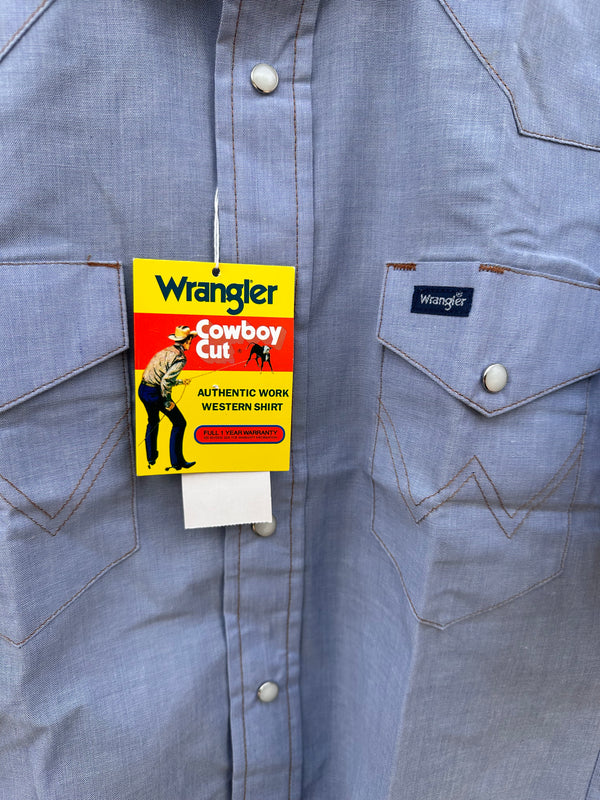 Short Sleeve NWT Wrangler Pearl Snap Cowboy Shirt