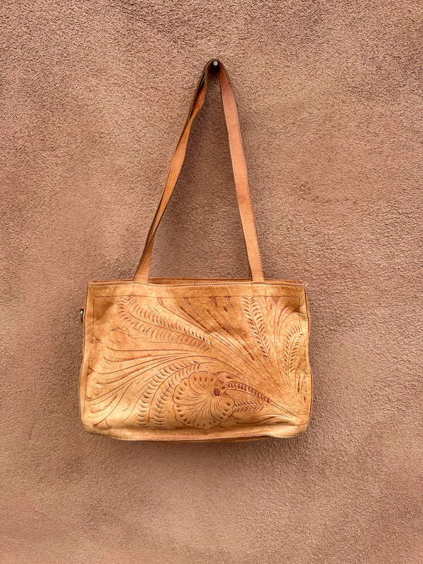 Force Ten Classic Tooled Leather Purse - as is