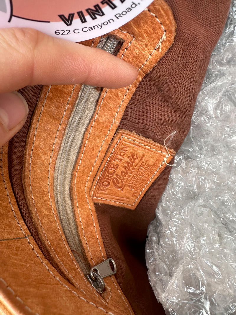 Force Ten Classic Tooled Leather Purse - as is