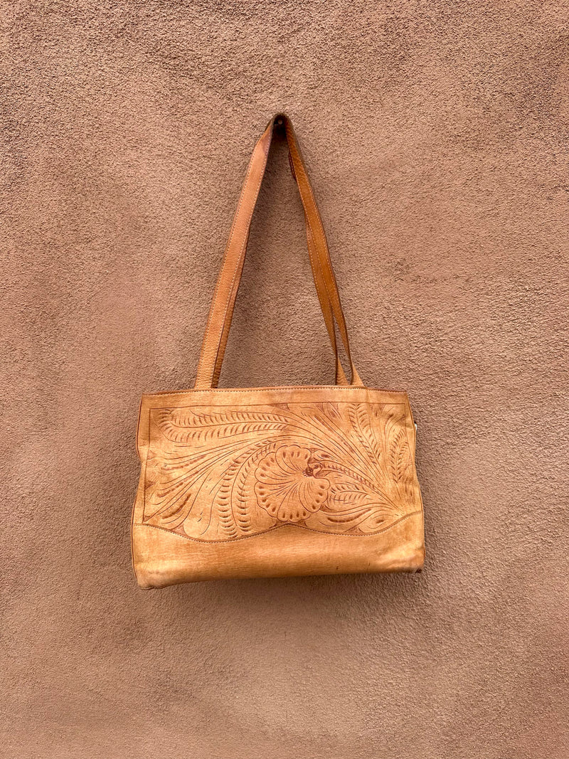 Force Ten Classic Tooled Leather Purse - as is