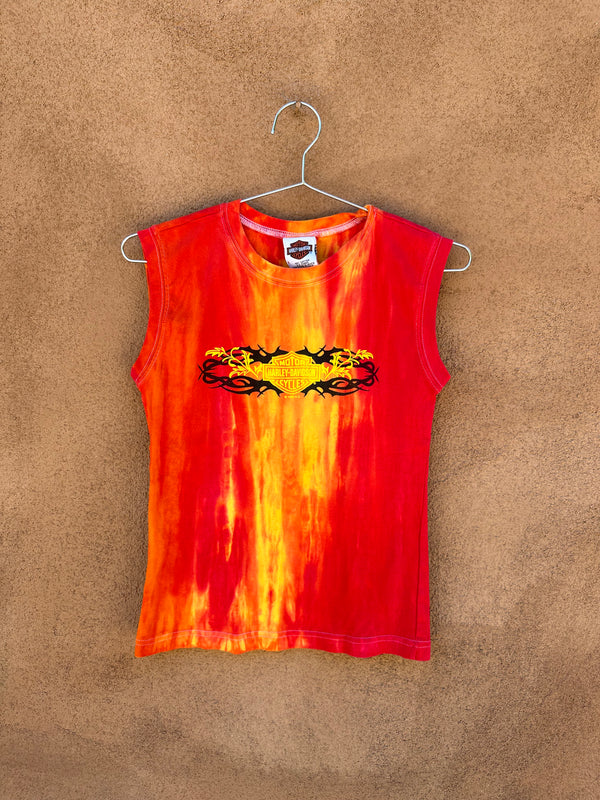 '99 Fiery Harley Davidson Ladies Muscle Tee