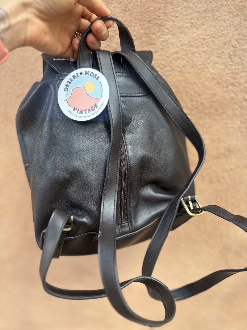 Brown Leather Liz Claiborne Backpack