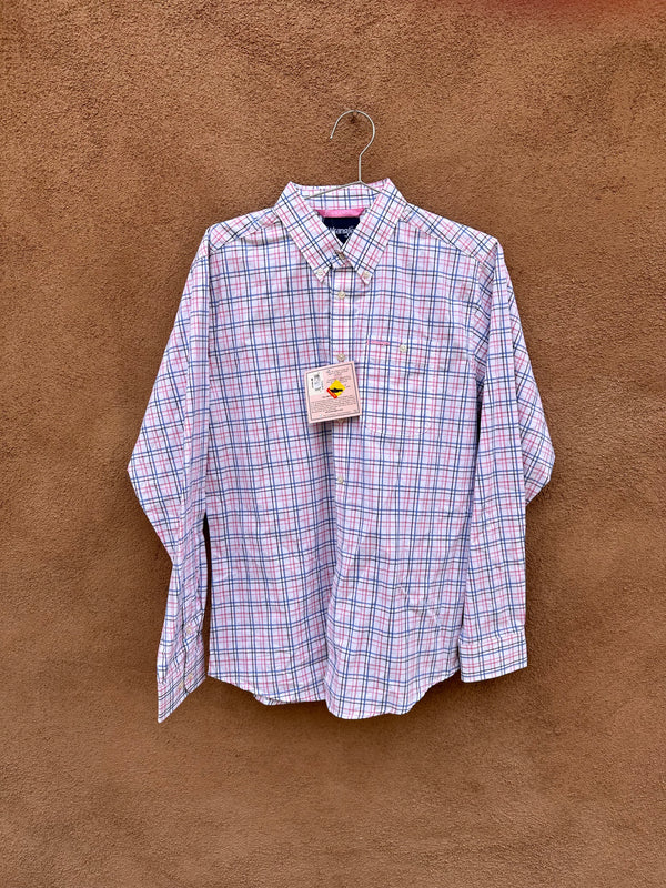 Pink & Blue Windowpane Wrangler Shirt