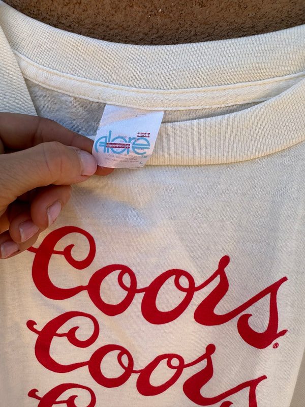 1970's Coors Cream Colored T-shirt