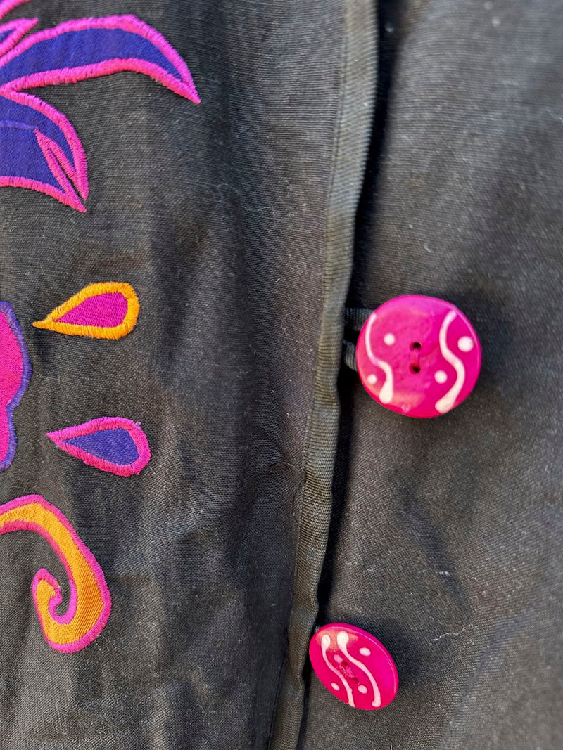 Indigo Moon Blazer with Embroidery & Applique