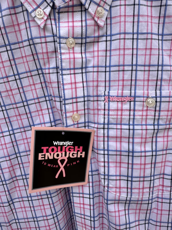 Pink & Blue Windowpane Wrangler Shirt