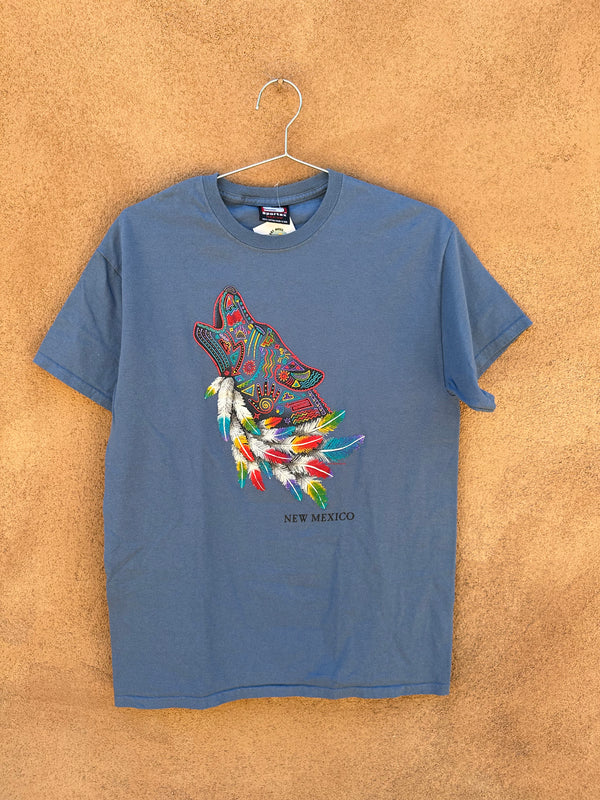 Puff Paint New Mexico Howling Coyote T-shirt