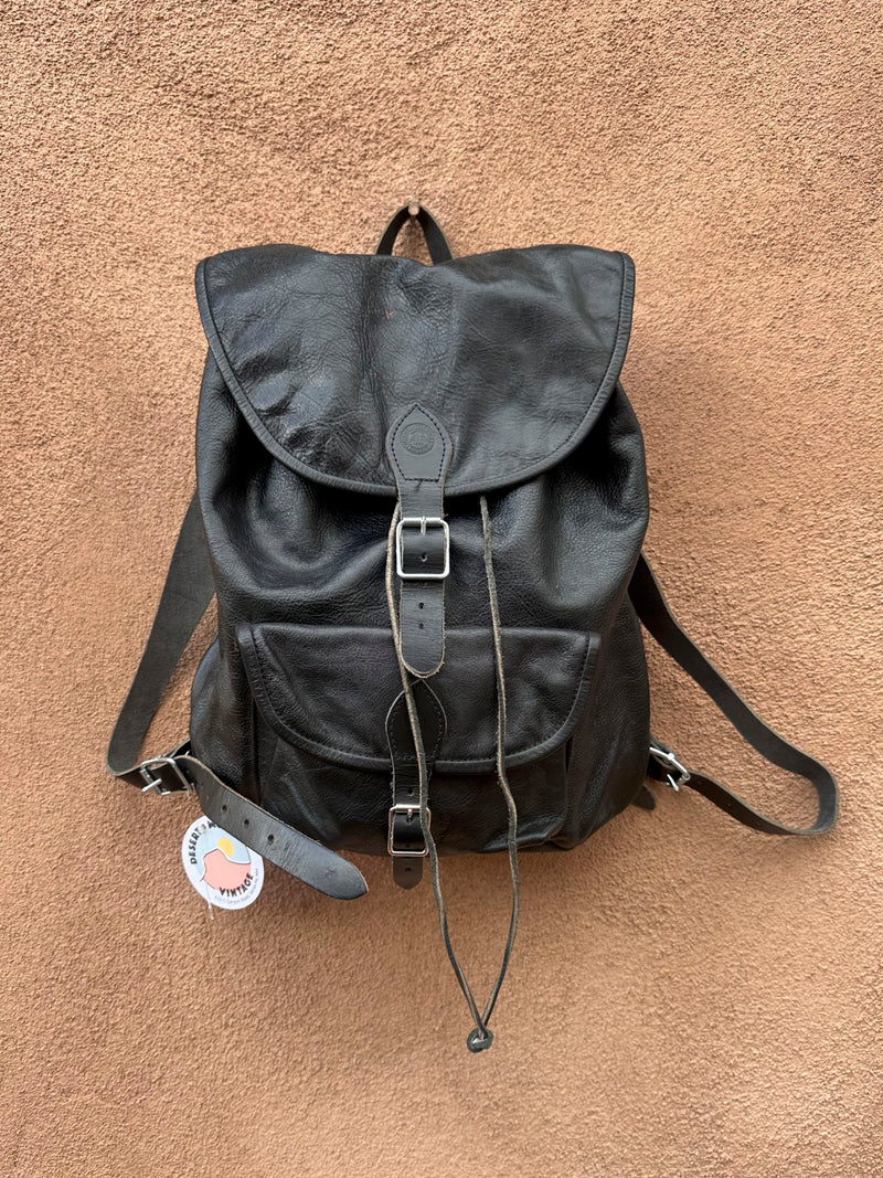Ruk-Sak Black Elk Skin Leather Backpack