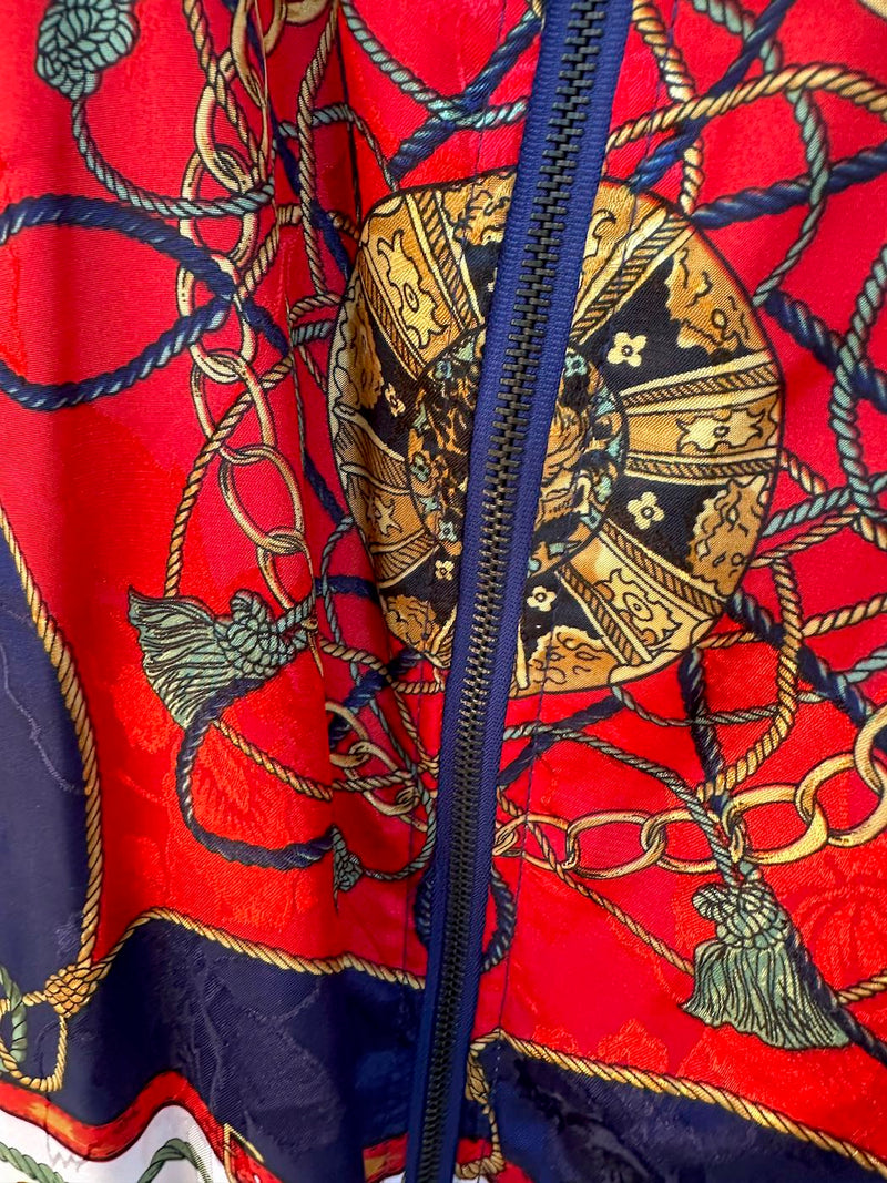 Margo's Satin Baroque Bomber Jacket