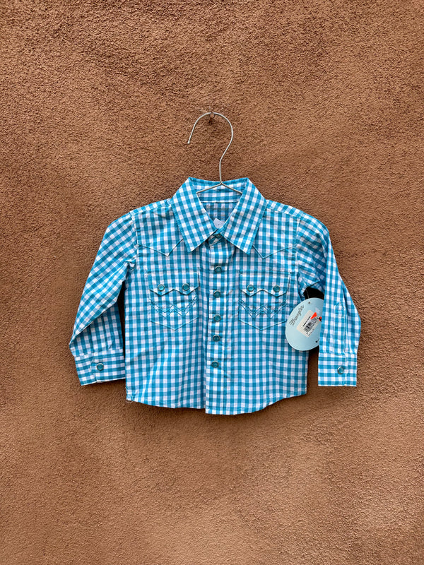 Blue Check Kids Western Shirt