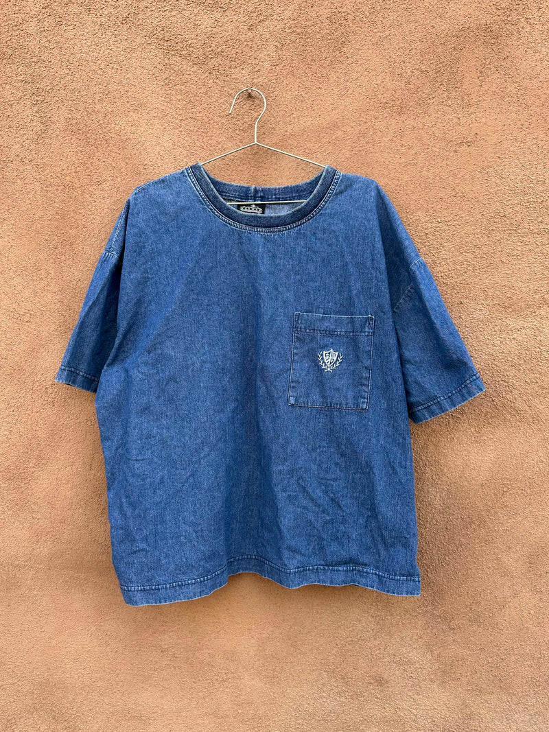 Dakota Sport Oversized Denim One Pocket T-shirt