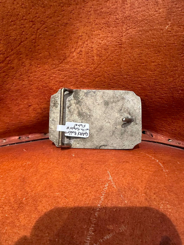 Gary Belt Buckle with Turquoise Flake