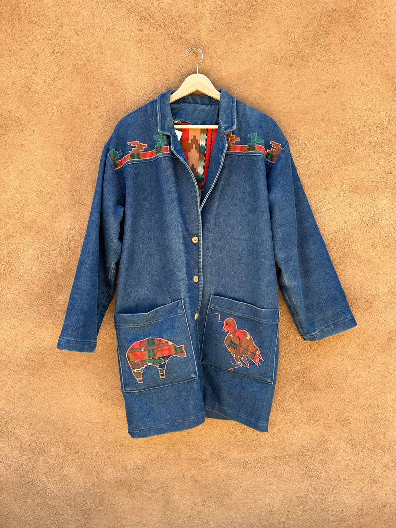 Denim Overcoat with Southwest Firefly