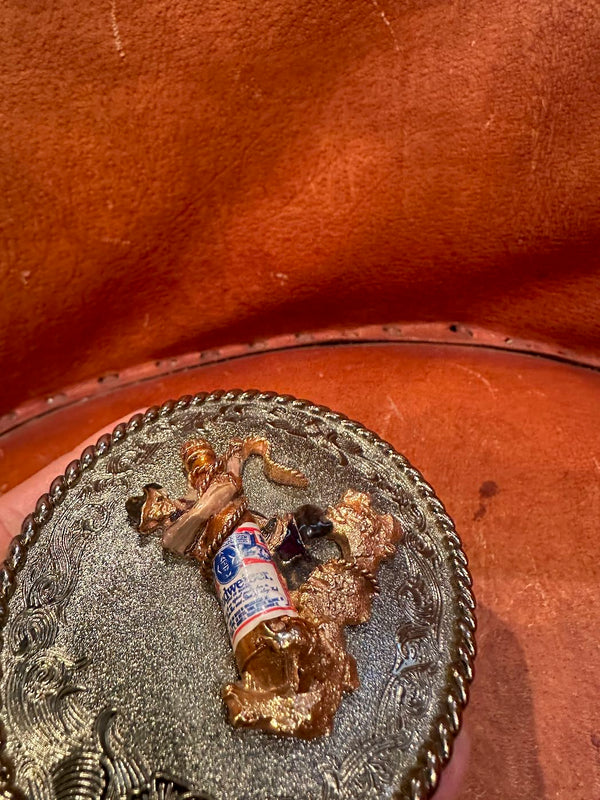 1978 Beer Ropin' Cowboy Belt Buckle