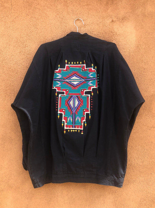 Navy Sundance Puff Paint "Trish" Jacket