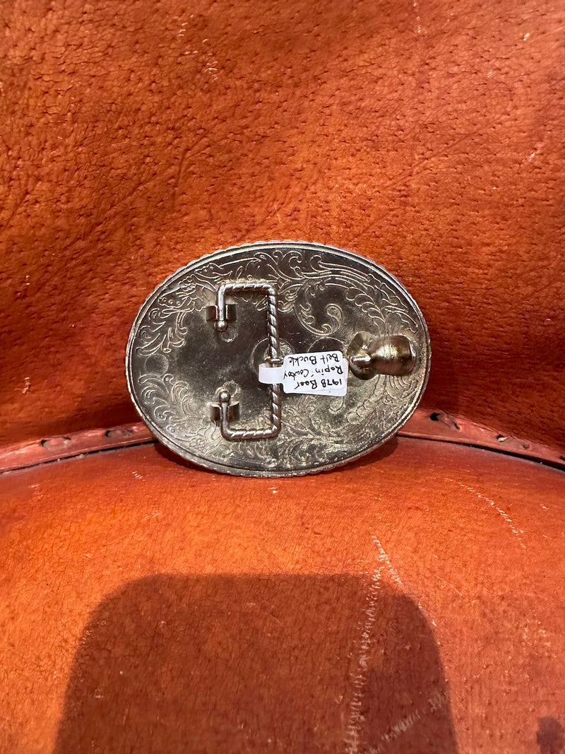 1978 Beer Ropin' Cowboy Belt Buckle