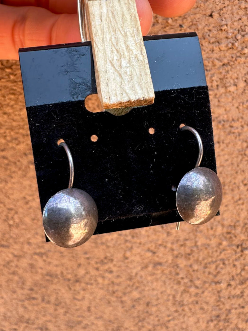 Sterling Silver Drop Disc Earrings