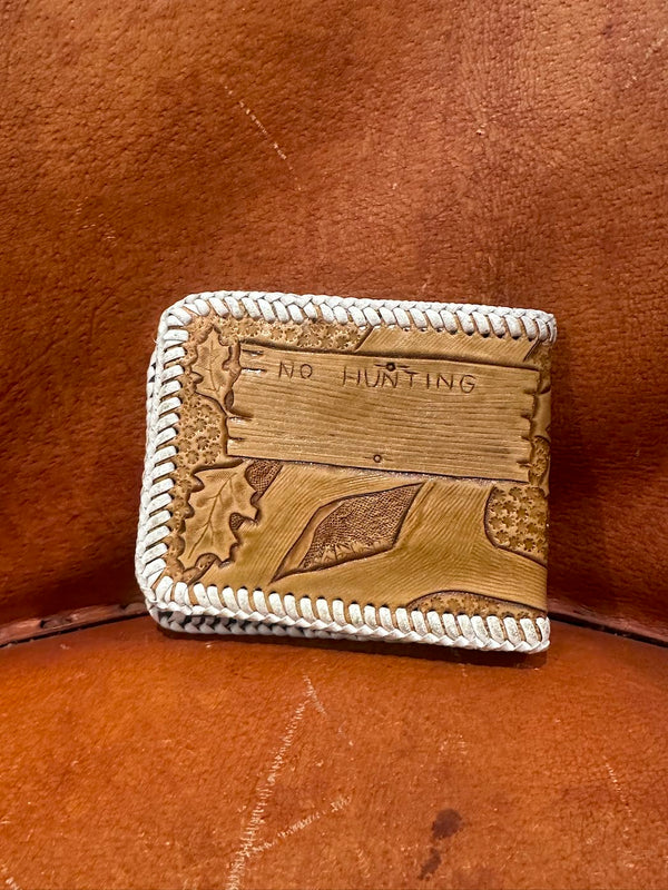 1960's No Hunting Hand Tooled Wallet