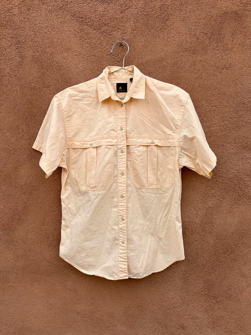 Pastel Orange Lizsport 1990's Blouse