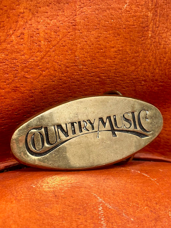Brass Country Music Belt Buckle