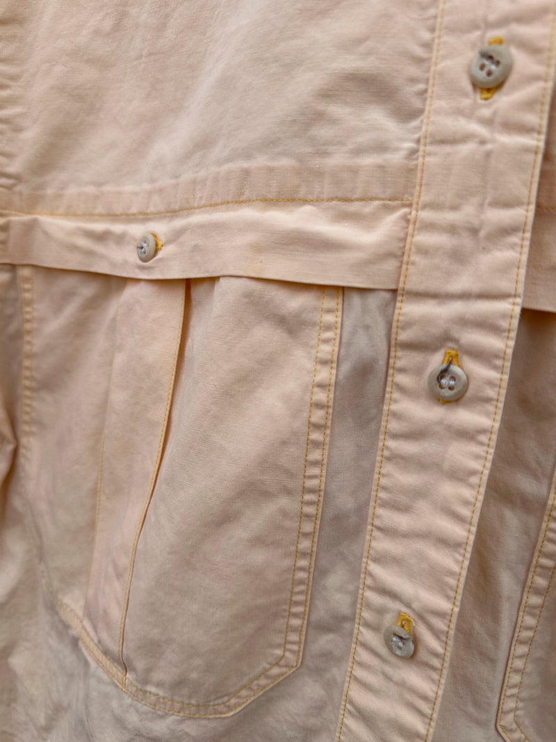 Pastel Orange Lizsport 1990's Blouse